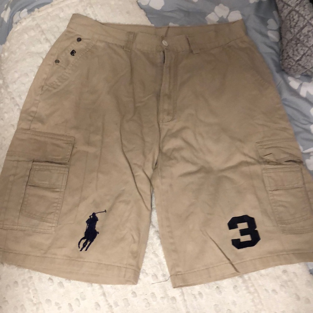 men’s polo by ralph lauren khaki shorts